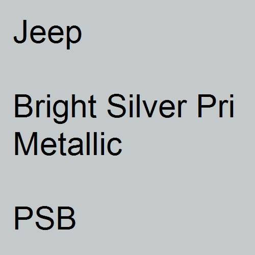 Jeep, Bright Silver Pri Metallic, PSB.